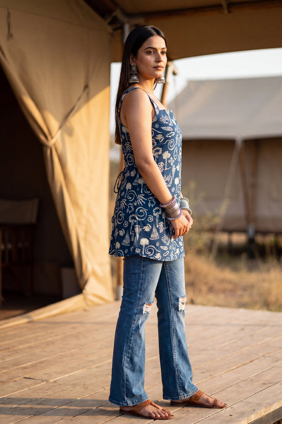 Sonata Sapphire Square Neck Cotton Top — image 11