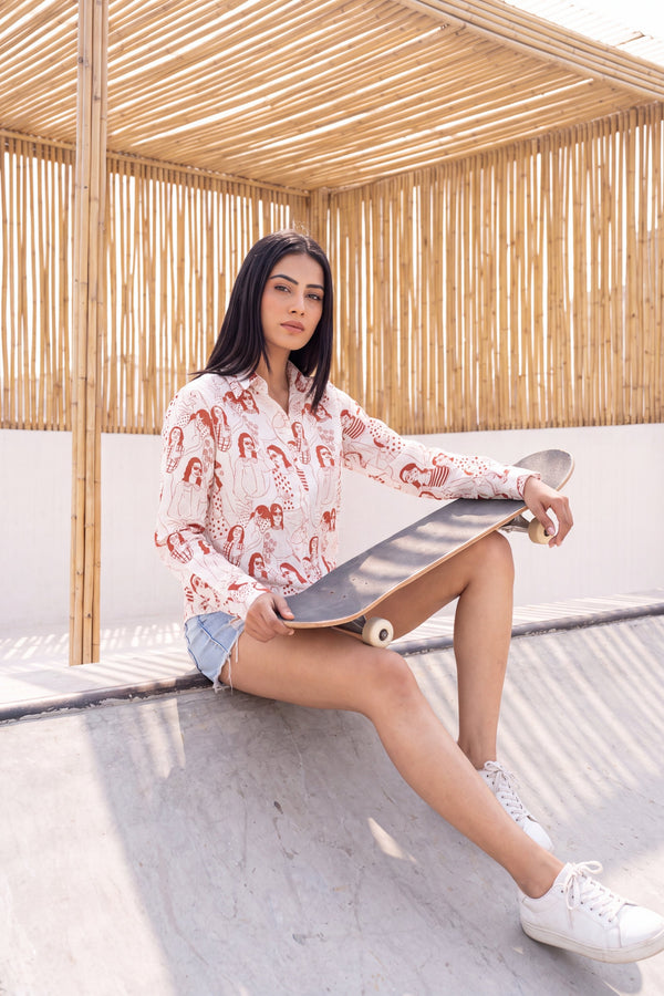 Cloud White Cotton Shirt