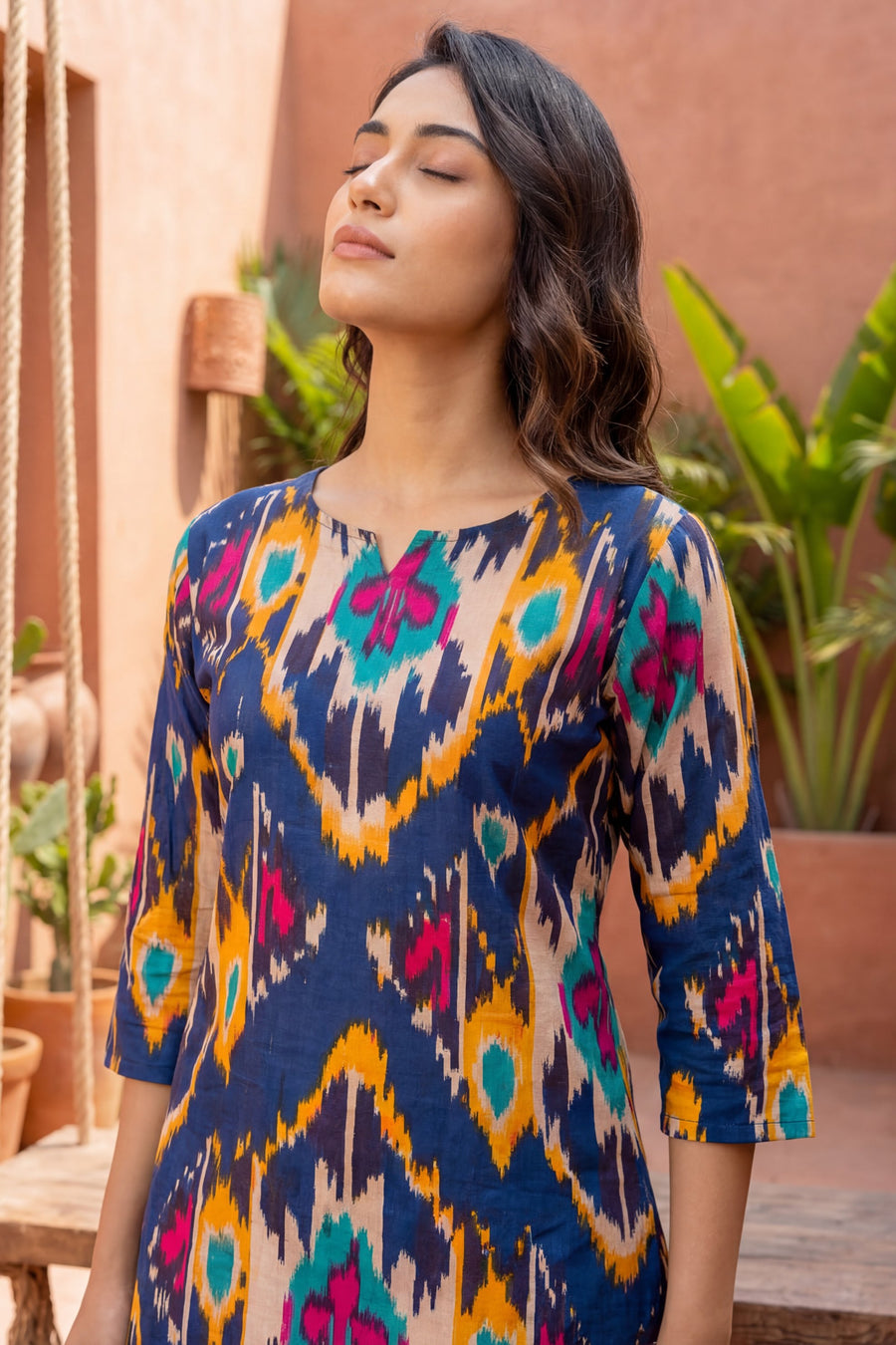 Blue Cotton Abstract Co-ord Set — image 5