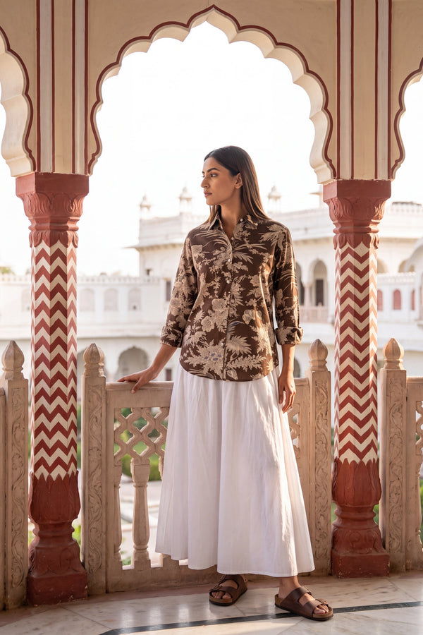 Cocoa Brown Cotton Shirt