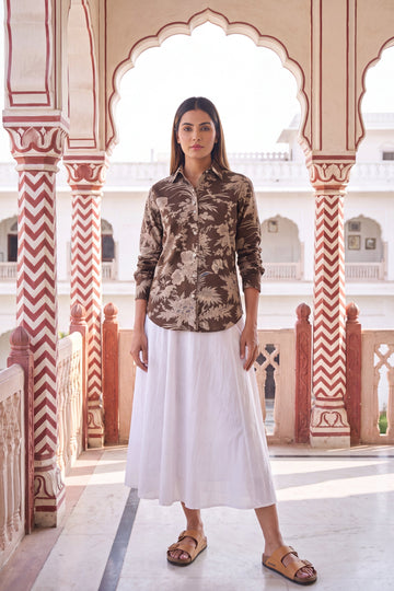 Cocoa Brown Cotton Shirt
