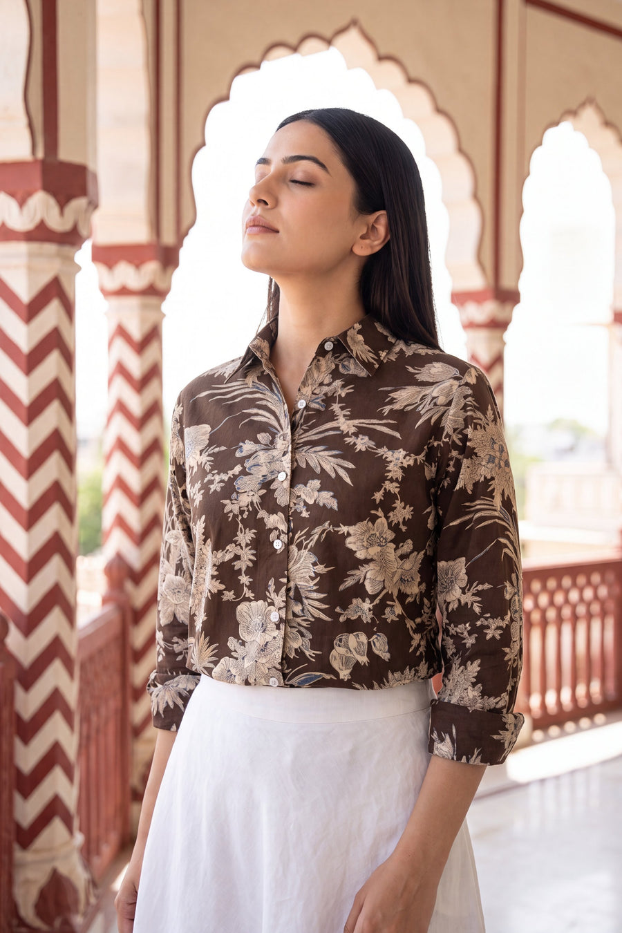 Cocoa Brown Cotton Shirt — image 9