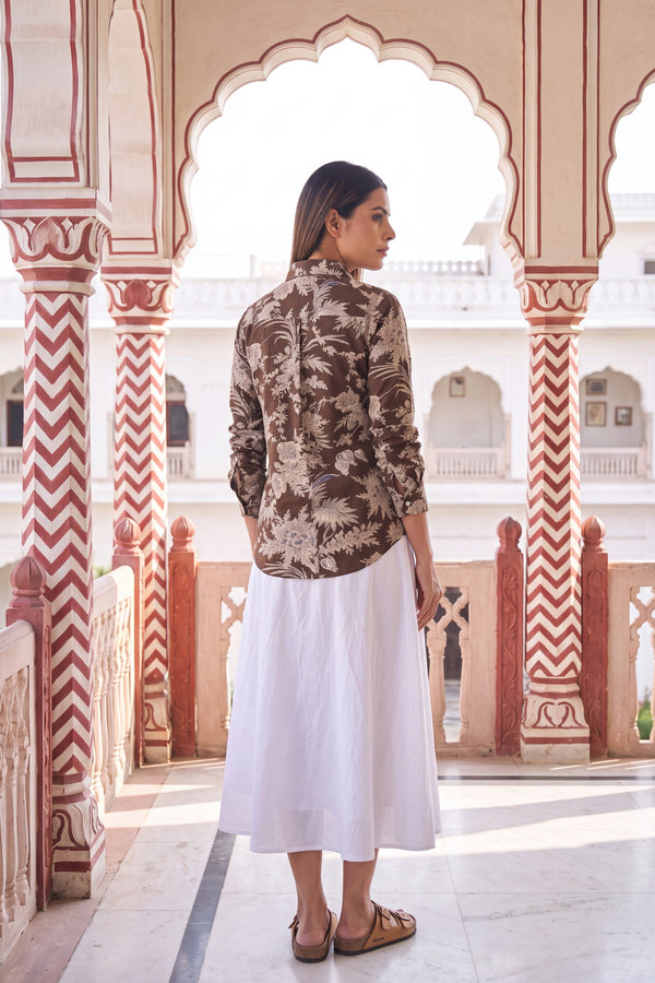 Cocoa Brown Cotton Shirt