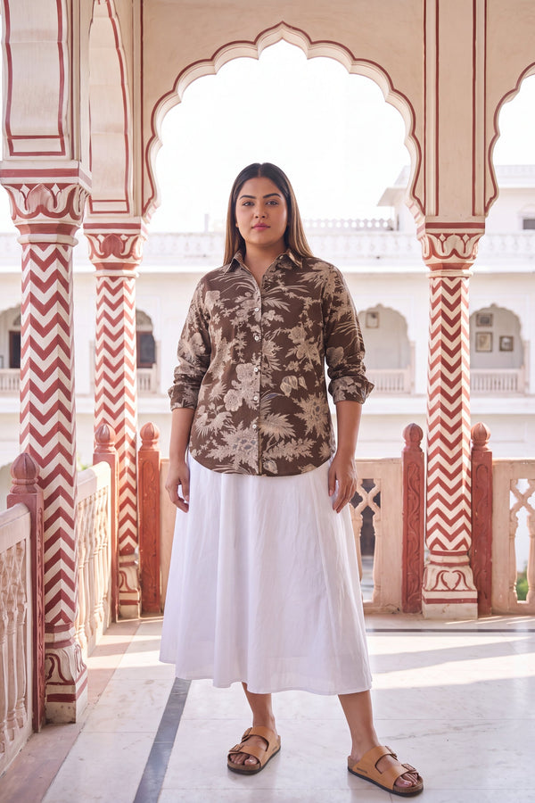 Cocoa Brown Cotton Shirt