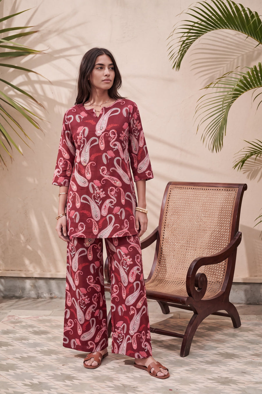 Cranberry Quill Cotton Co-ord Set — image 5