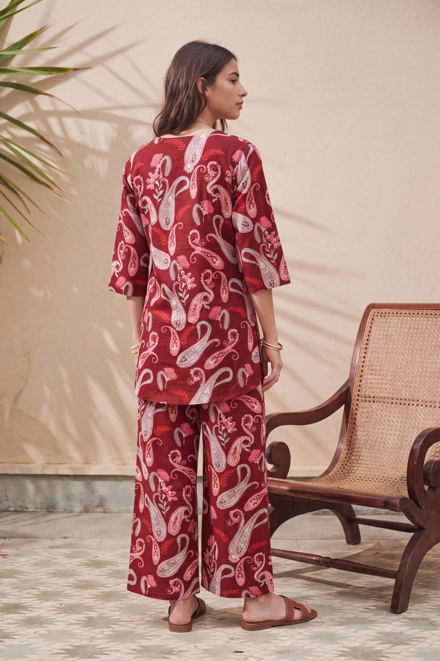 Cranberry Quill Cotton Co-ord Set — image 2