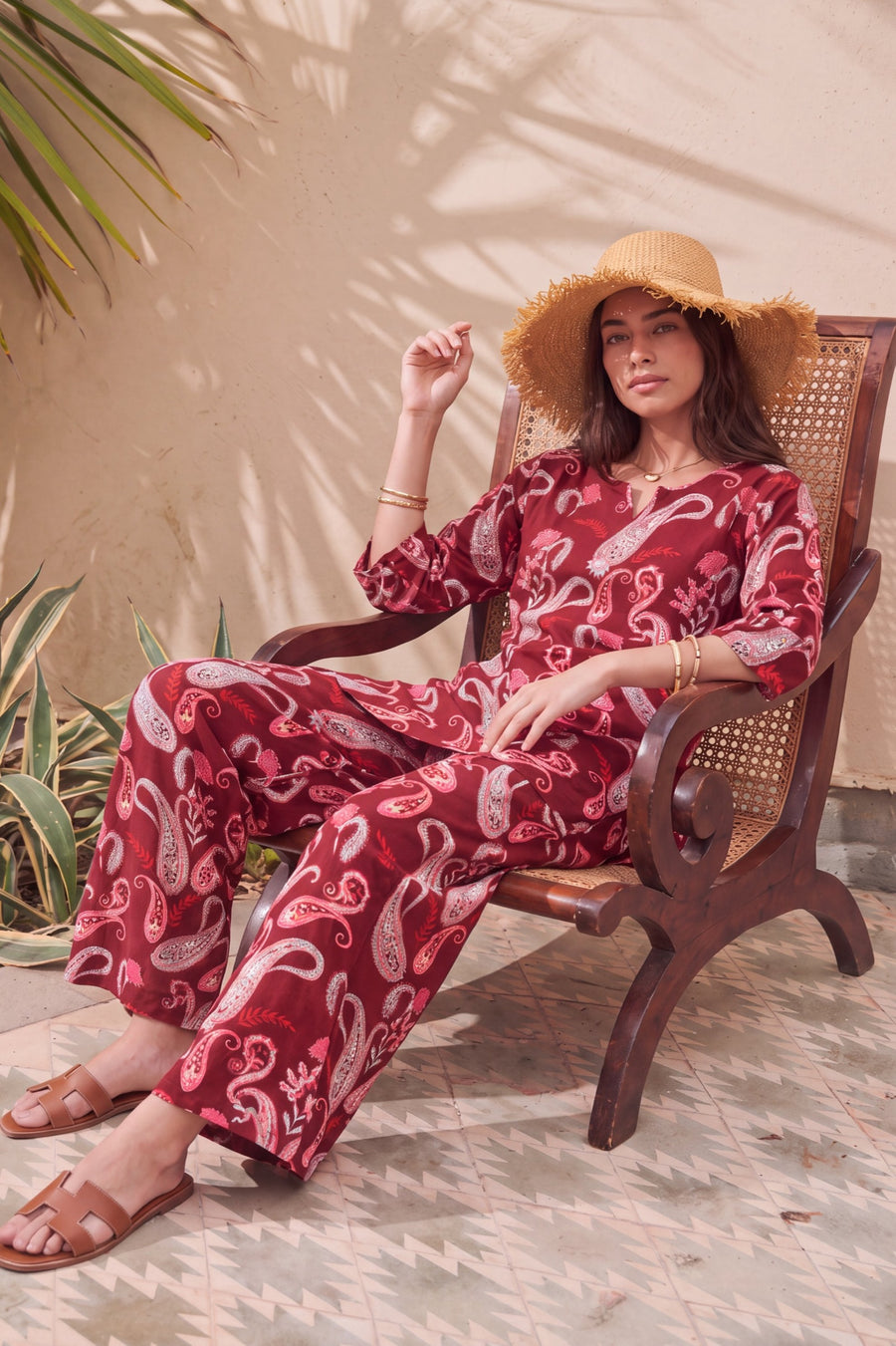 Cranberry Quill Cotton Co-ord Set — image 16