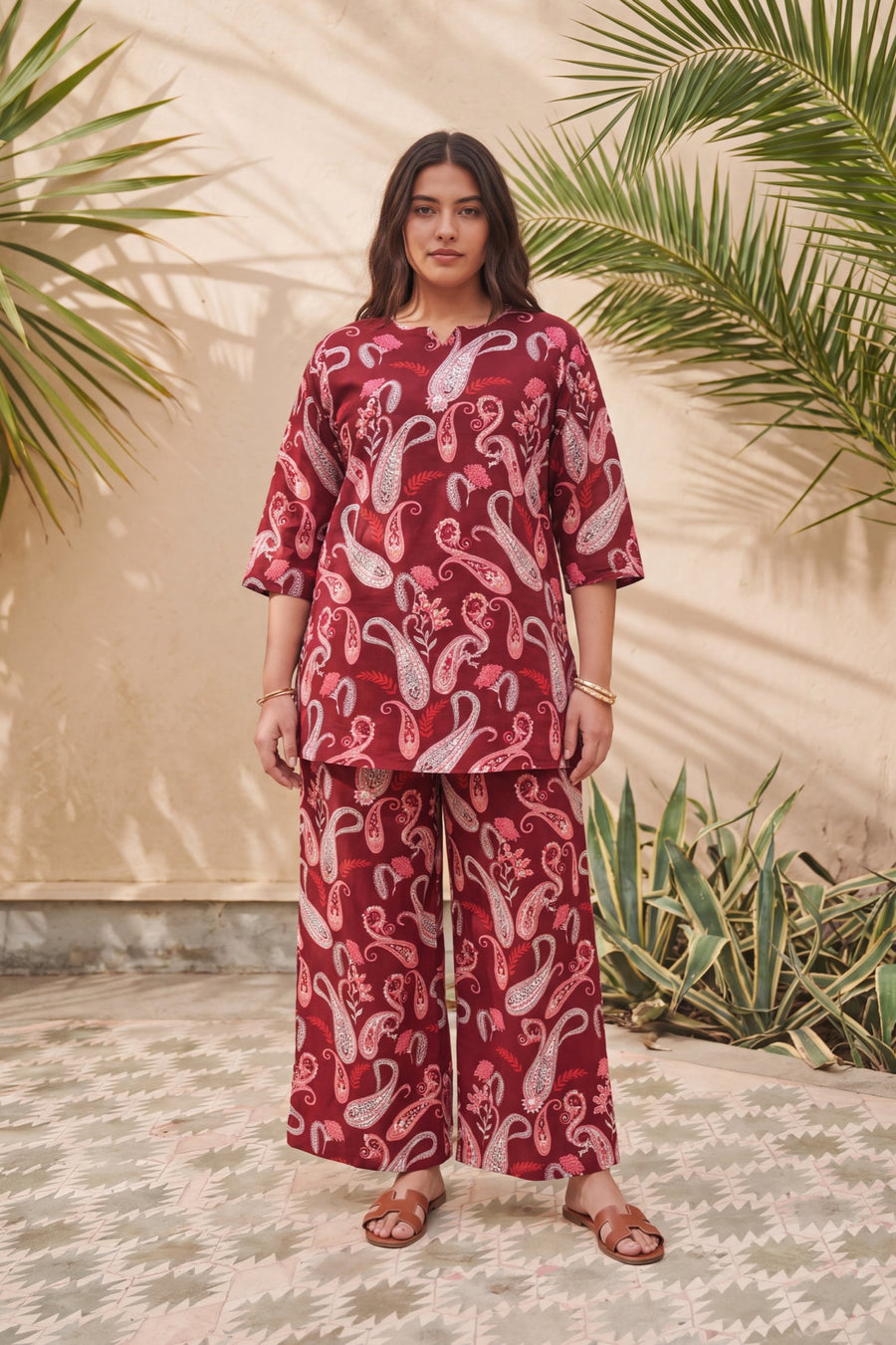 Cranberry Quill Cotton Co-ord Set — image 8
