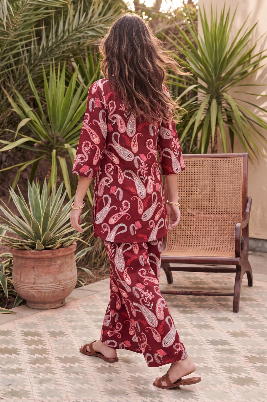 Cranberry Quill Cotton Co-ord Set — image 18
