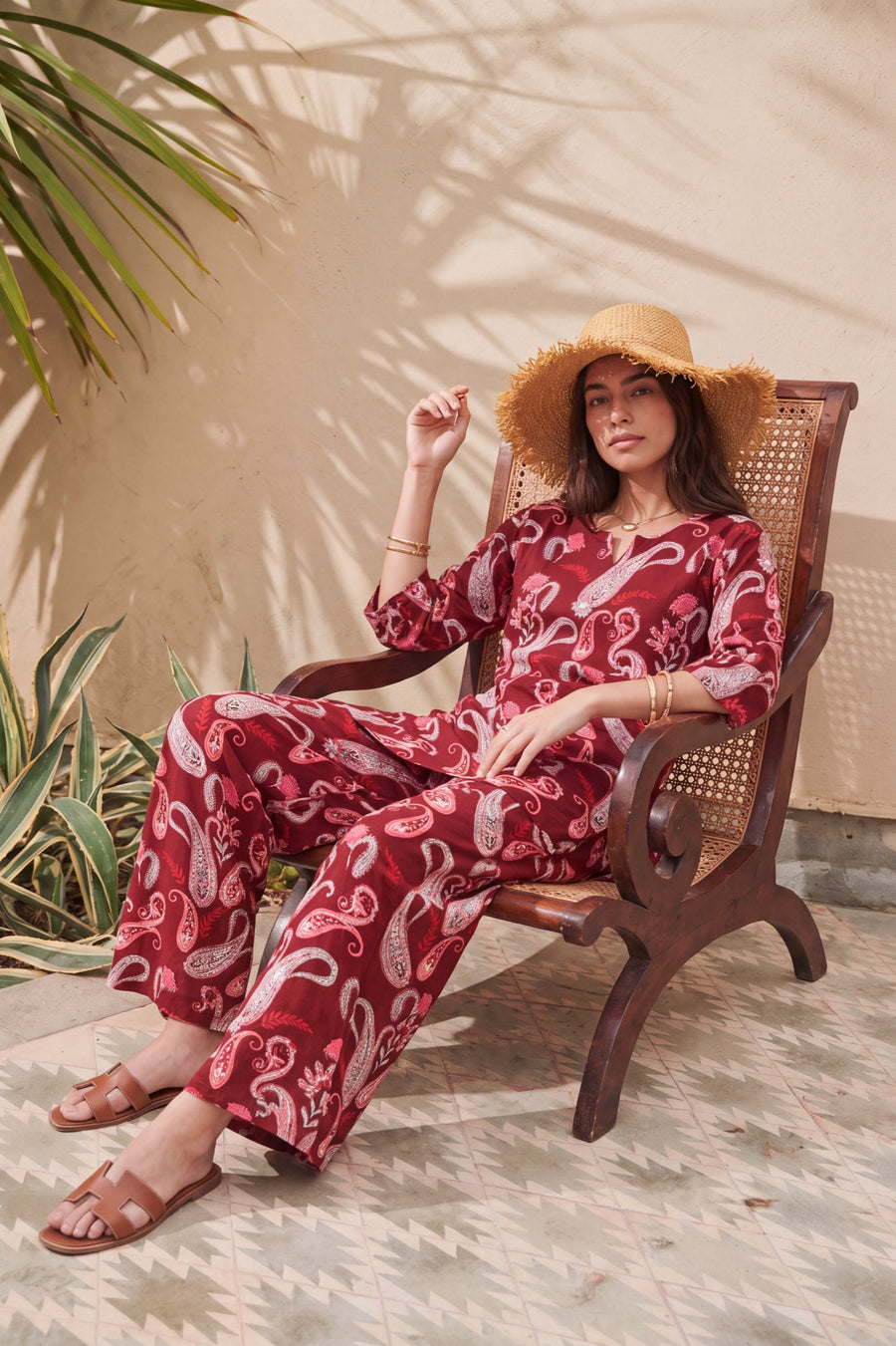 Cranberry Quill Cotton Co-ord Set — image 7