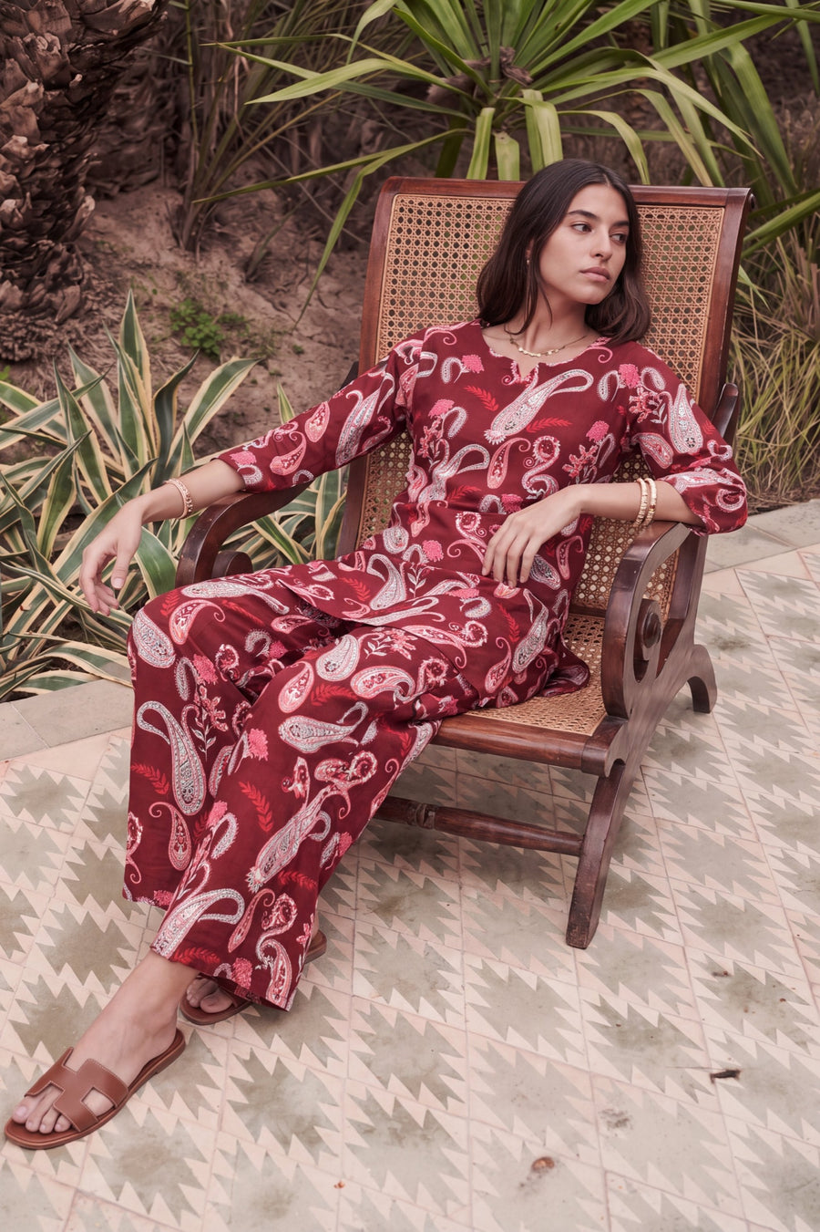 Cranberry Quill Cotton Co-ord Set — image 11