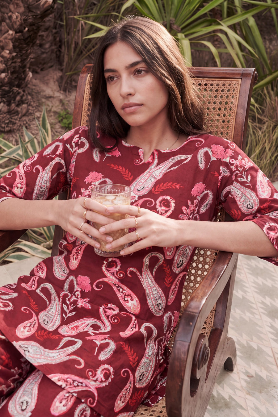 Cranberry Quill Cotton Co-ord Set — image 12