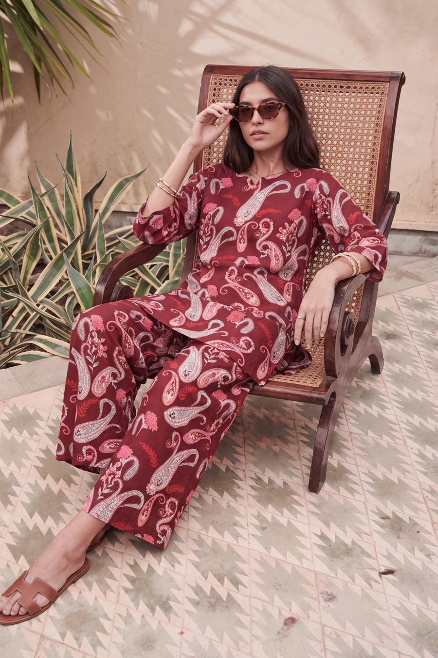 Cranberry Quill Cotton Co-ord Set — image 13
