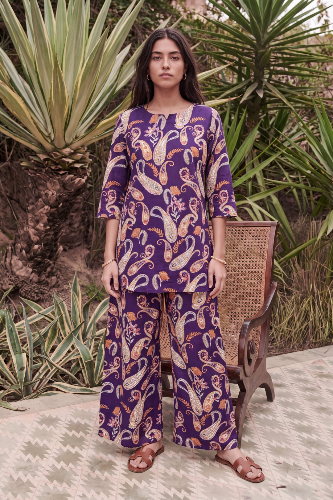 Damson Teardrop Cotton Co-ord Set