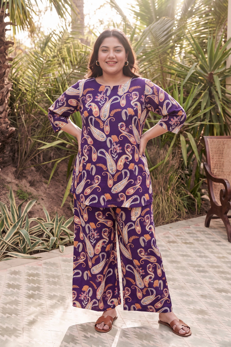 Damson Teardrop Cotton Co-ord Set — image 8