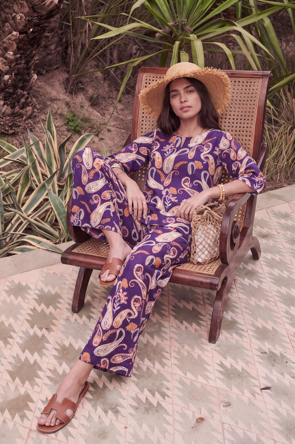Damson Teardrop Cotton Co-ord Set