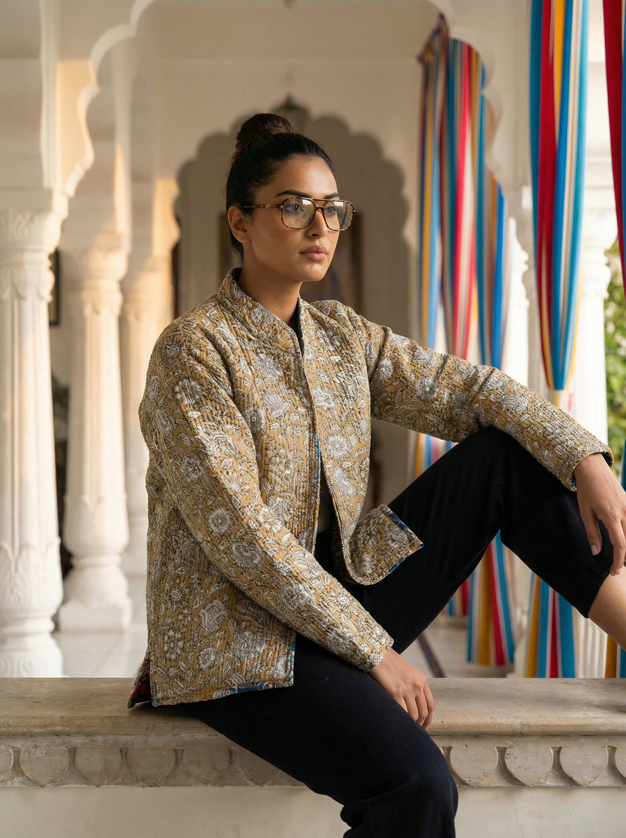 Sunpetal Floral Reversible Quilted Jacket — image 4