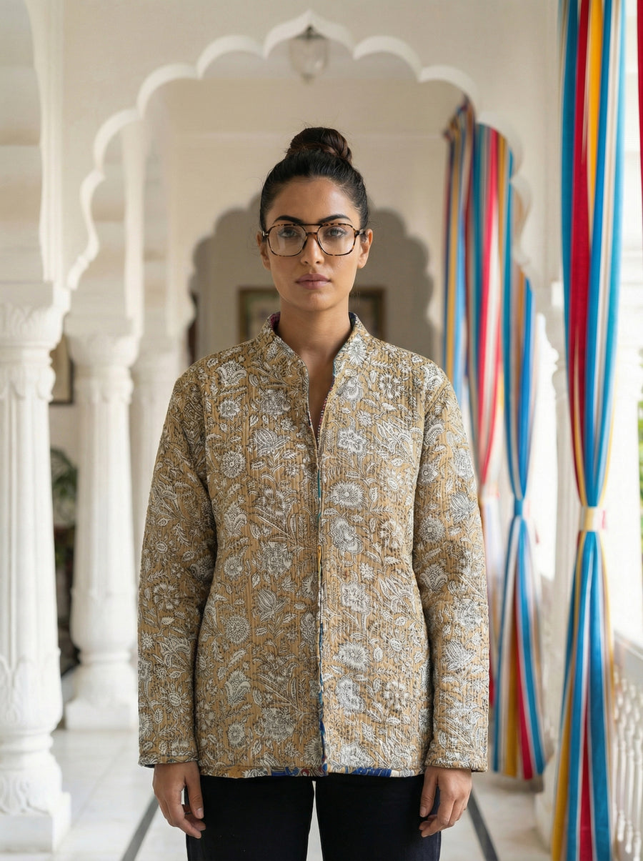 Sunpetal Floral Reversible Quilted Jacket — image 5