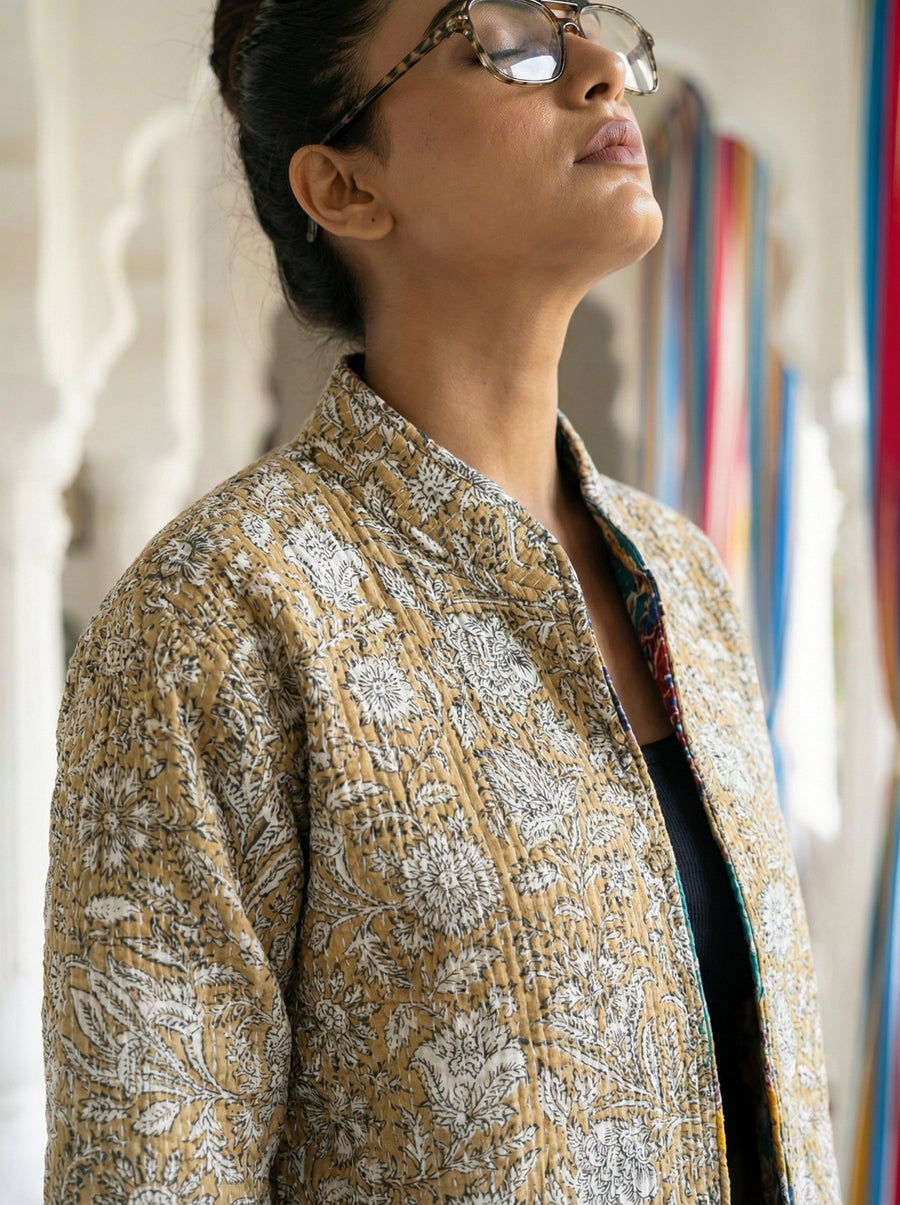 Sunpetal Floral Reversible Quilted Jacket — image 7