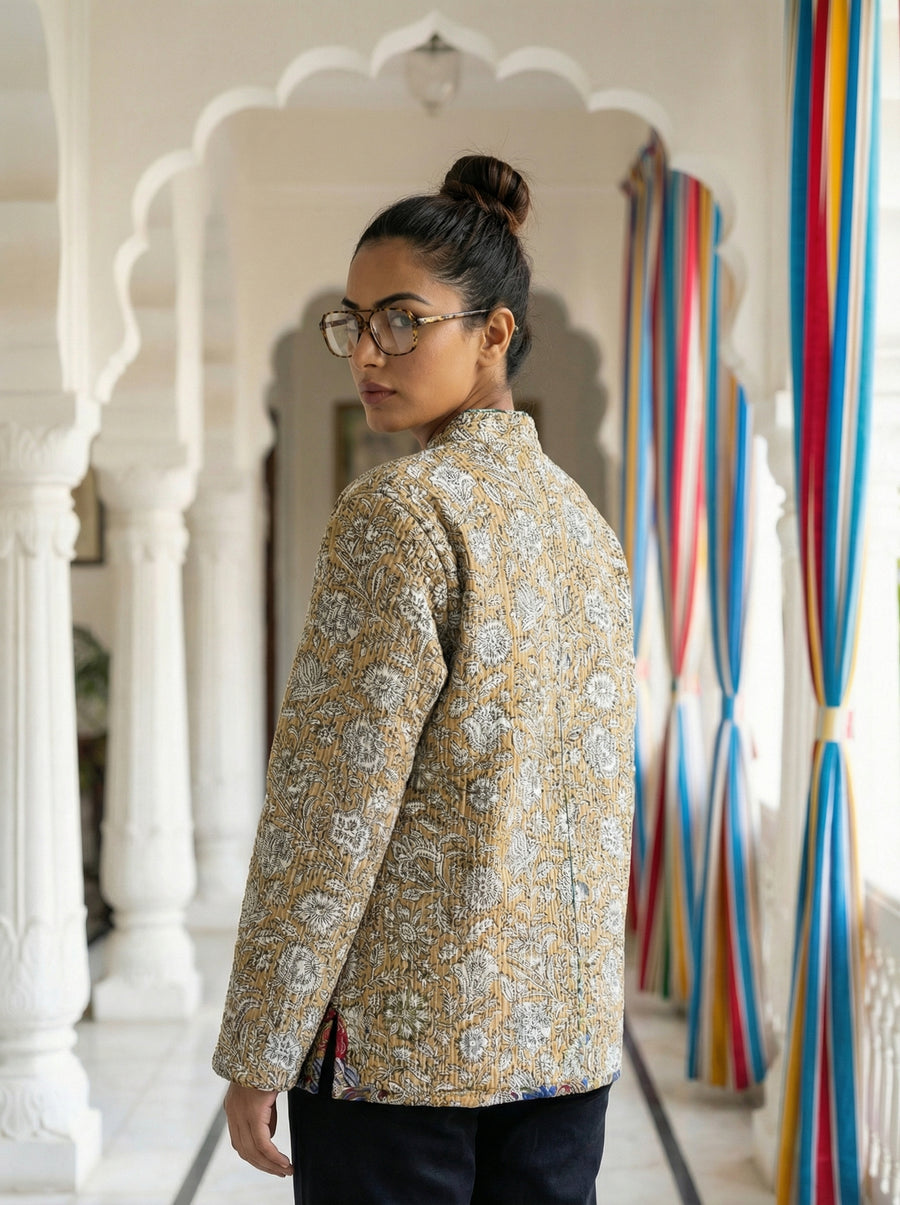Sunpetal Floral Reversible Quilted Jacket — image 9