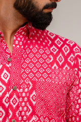 Pink Elegance Patchwork Cotton Shirt - Me&My