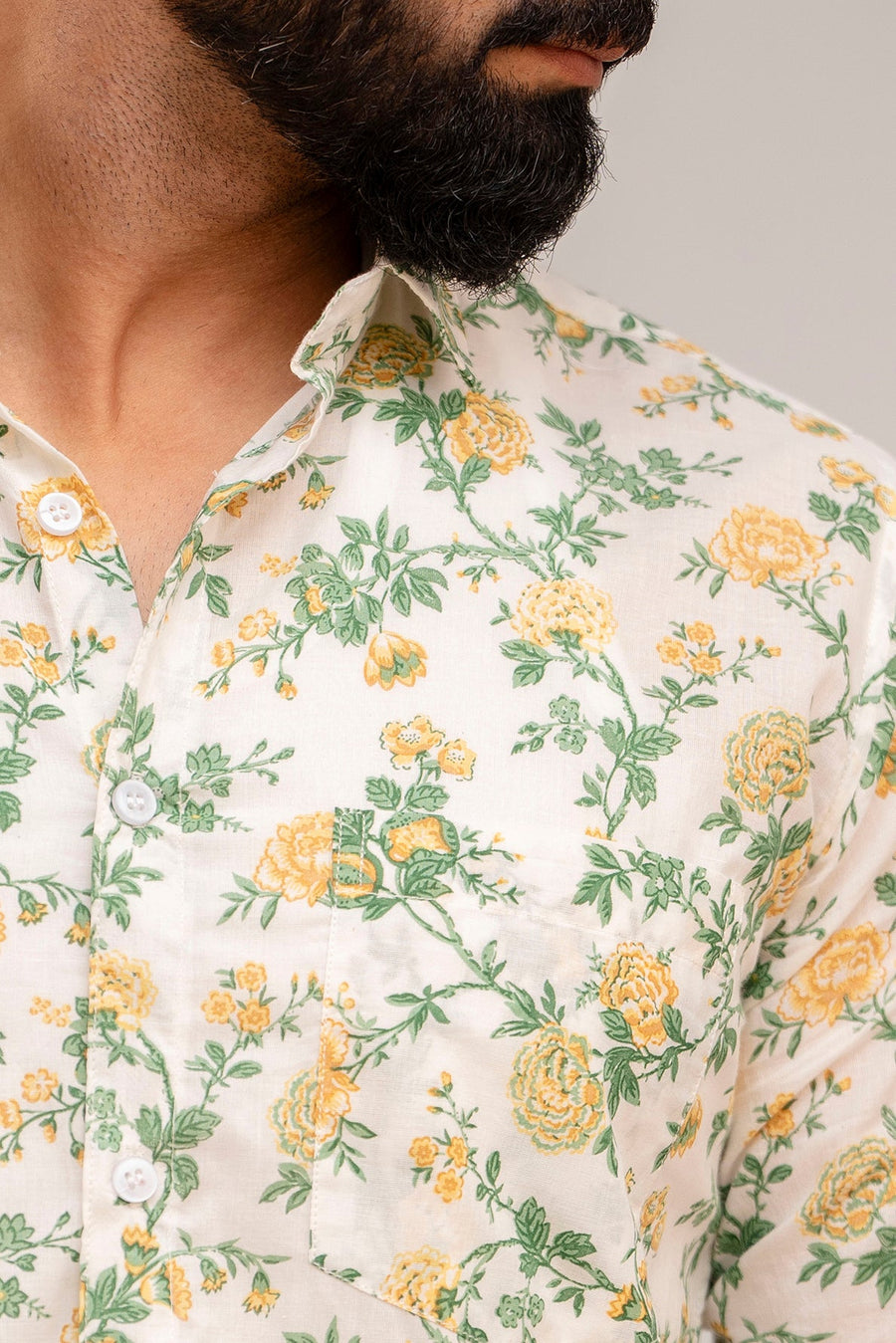 White Harmony Floral Cotton Shirt — image 6