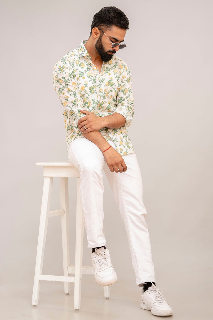 White Harmony Floral Cotton Shirt — image 7
