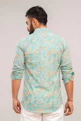 Green Oasis Botanical Print Cotton Shirt - Me&My
